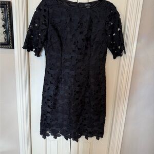 Chic Black Textured Mini Dress